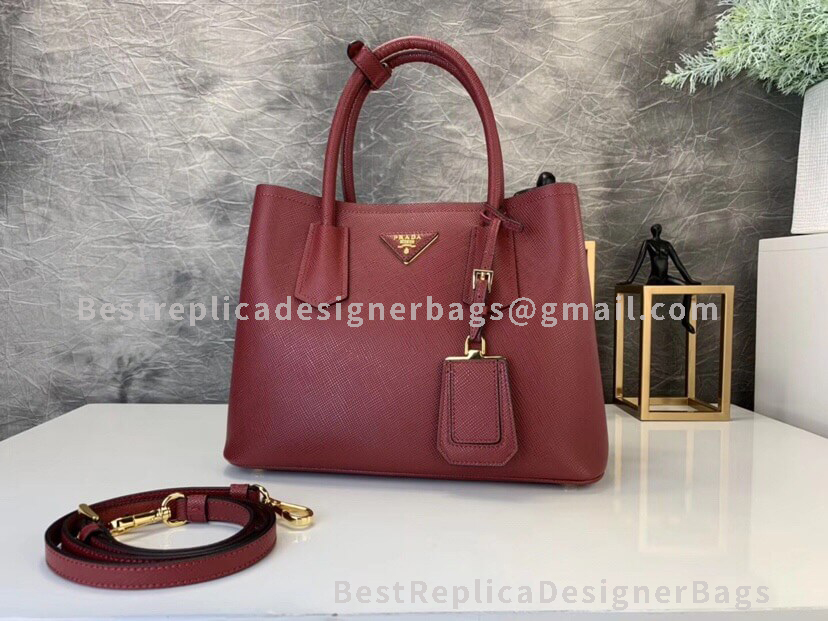 Prada Double Small Bag Red GHW